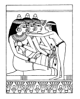 A coloring page of the old egypt
